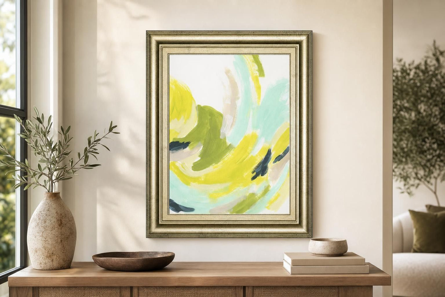 22x26 Tidal Vortex III By June Erica Vess - Yellow