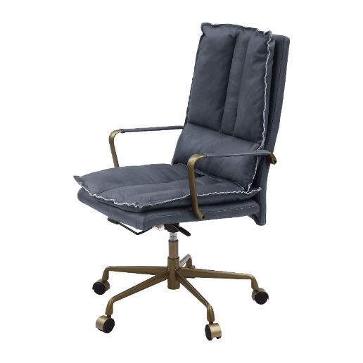 Tinzud - Office Chair - Gray Leather