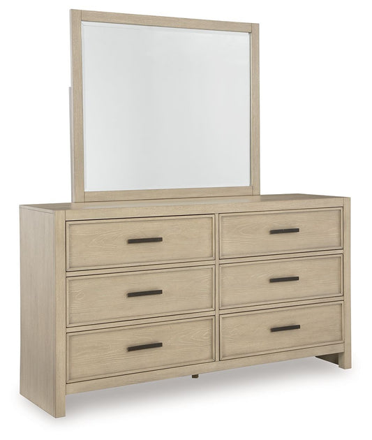 Calmoro - Dresser And Mirror - Gray