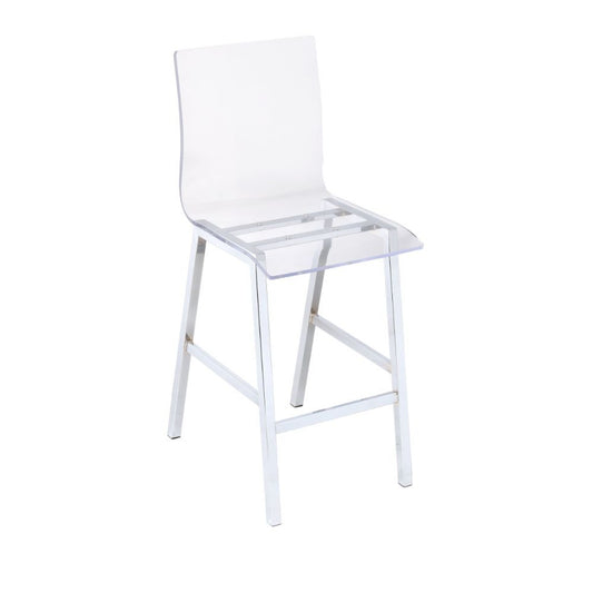 Nadie - Counter Height Chair Set of 2) - Clear Acrylic & Chrome