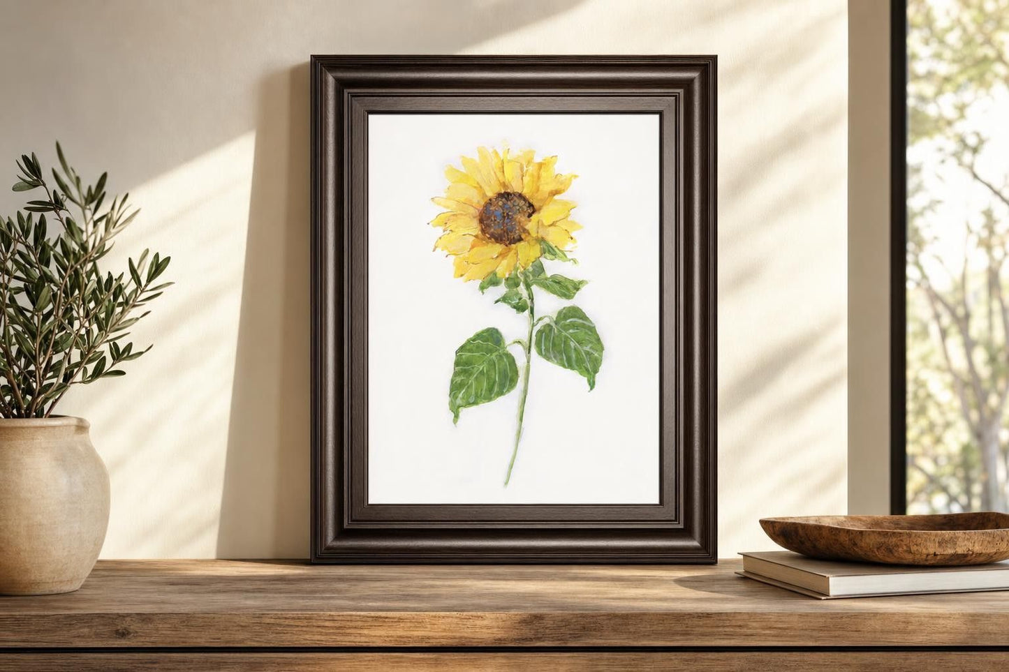 22x26 Sunflower II By Sally Swatland - Yellow