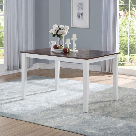 Green Leigh - Dining Table - White & Walnut