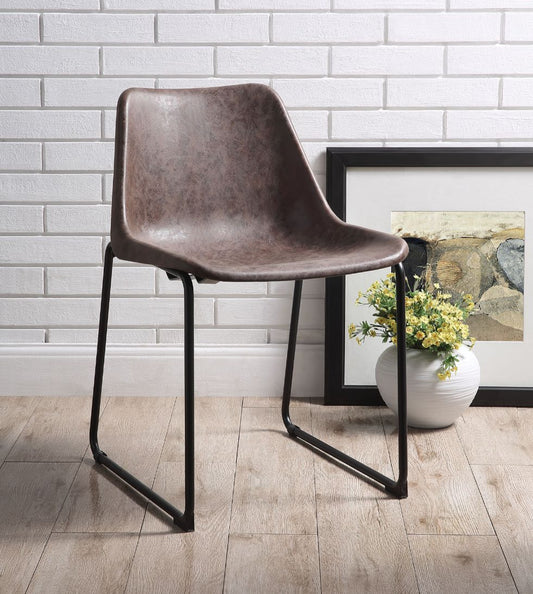 Valgus - Side Chair (Set of 2) - Vintage Mocha & Black