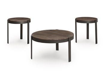Horizon Hills - Occasional Table Set (Set of 3) - Brown / Black