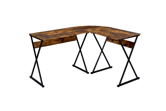 Zafiri - Writing Desk - Weathered Oak & Black