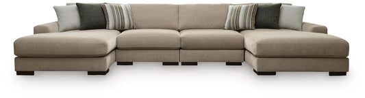 Linenhause - 4-Piece Double Chaise Sectional - Dune