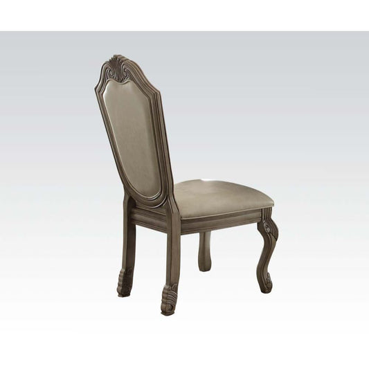 Chateau De Ville - Side Chair Set of 2) - Synthetic Leather & Antique White