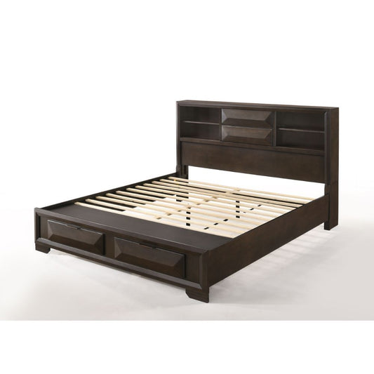 Merveille - Eastern King Bed With Storage - Espresso