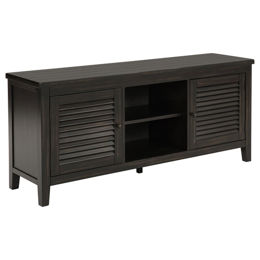 Concord - 2-Door TV Stand Console - Distressed Java