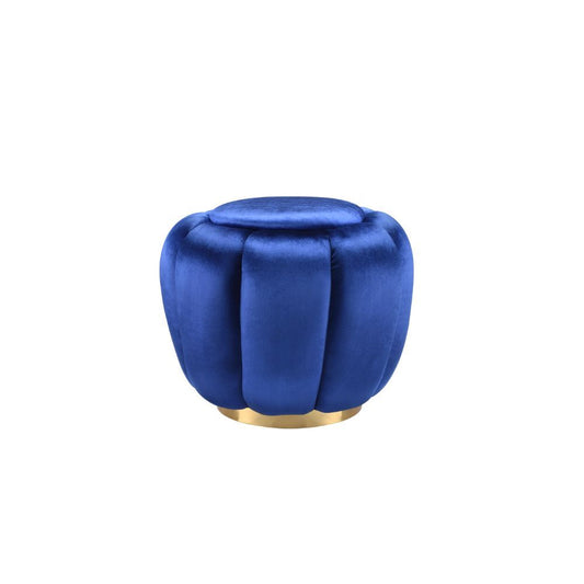 Heiress - Ottoman - Sapphire Blue Velvet