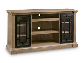Wittenmyer - XL TV Stand With Fireplace Option - Natural / Black