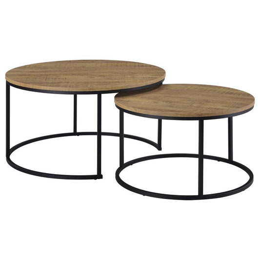 Lainey - 2 Piece Round Nesting Coffee Table - Mango