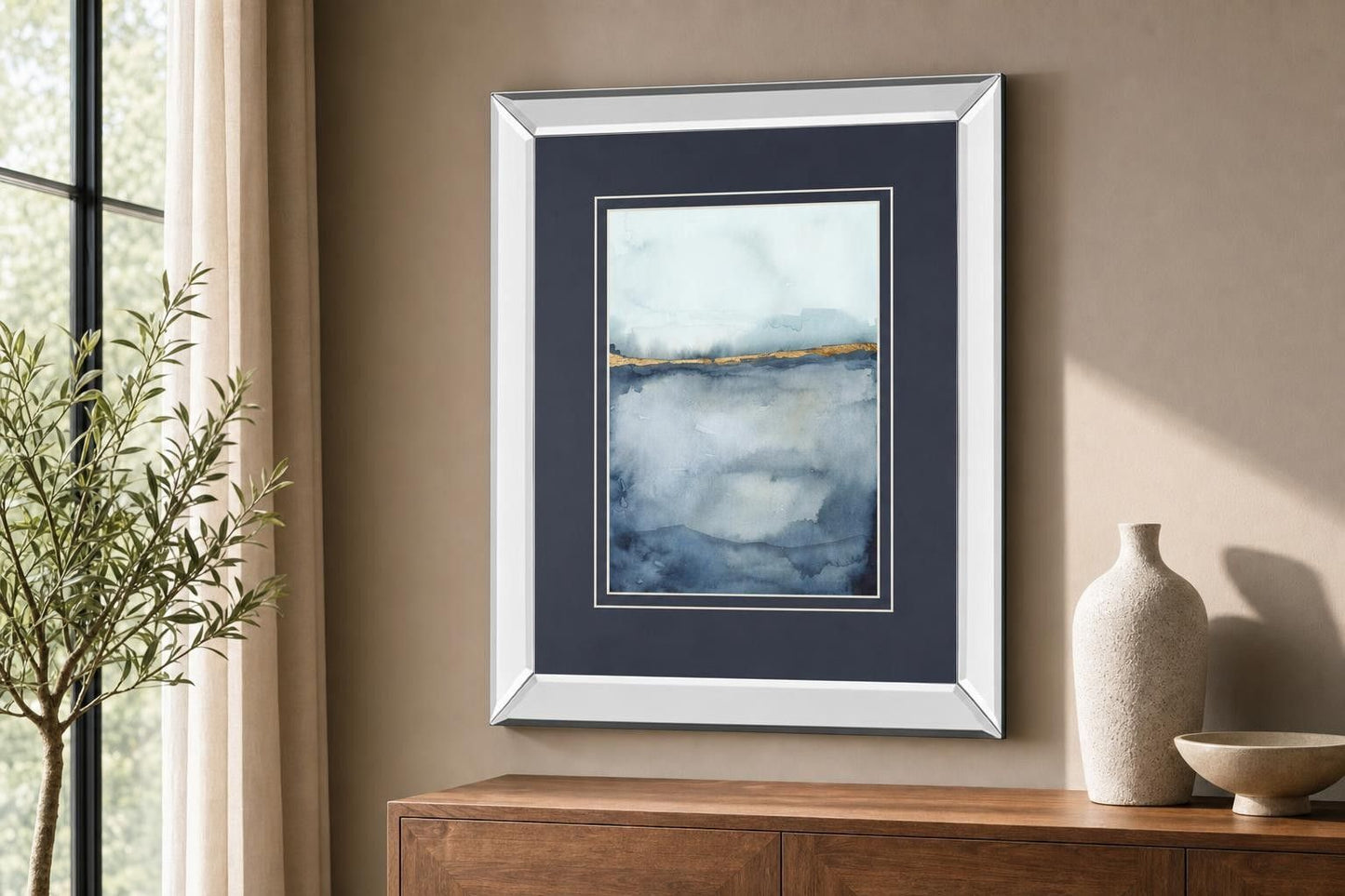 Coastal Horizon II By Victoria Borges - Blue