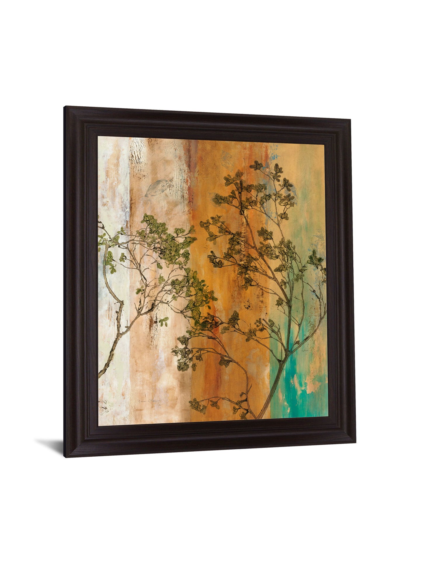 Autumn Branch Reverie - 28" x 34" Framed Wall Art - Green