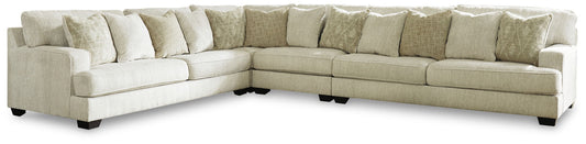 Rawcliffe - Left Arm Facing Sofa 4 Pc Sectional - Parchment