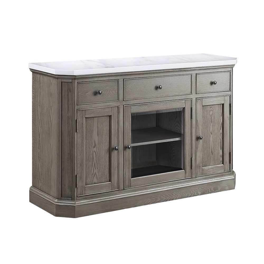 Zumala - Server - Marble Top & Weathered Oak
