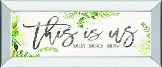 This Is Us By Marla Rae - Mirror Framed Print Wall Art - White