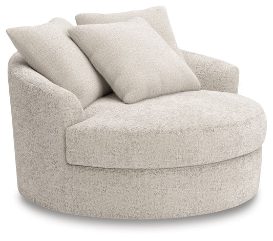 Cuddle Plush - Oversized Swivel Accent Chair - Arctic