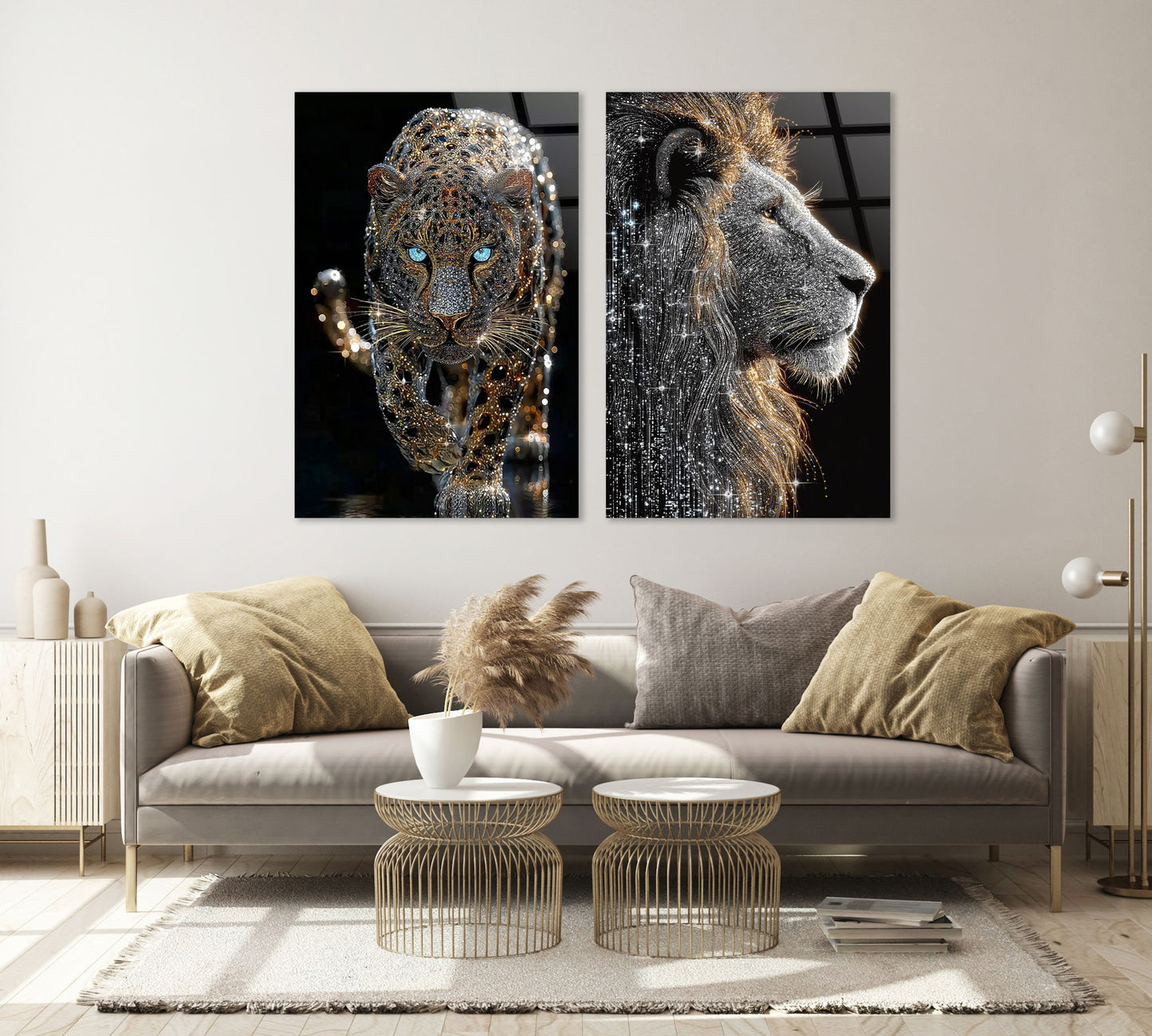 Starlit Sovereign II Tempered Glass With Foil & Rhinestones - Black / Gold