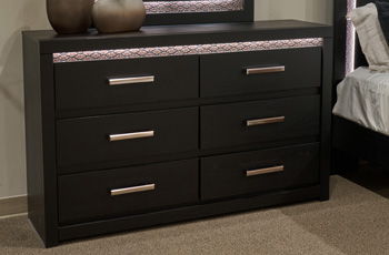 Shoralli - Six Drawer Dresser - Black