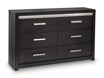 Shoralli - Six Drawer Dresser - Black