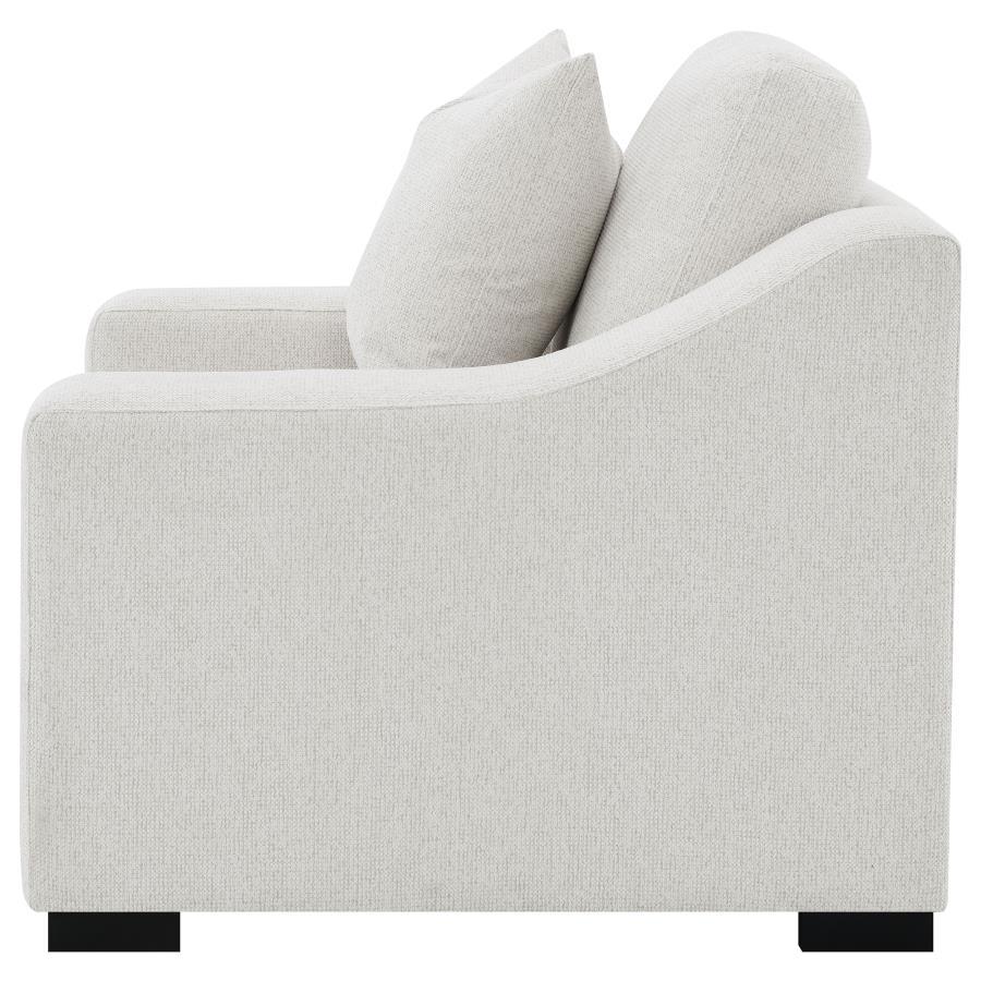 Ashlyn - Fabric Upholstered Track Arm Accent Chair - Sand