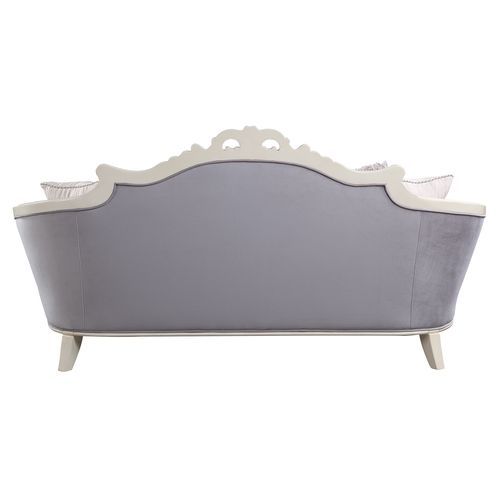 Galelvith - Sofa With 6 Pillows - Gray Fabric