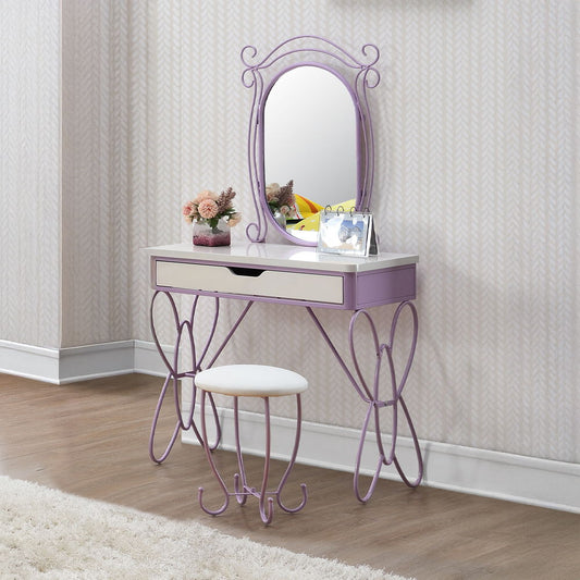 Priya II - Vanity Set - White & Light Purple