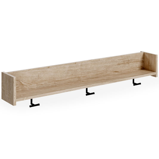 Oliah - Wall Mounted Coat Rack w/Shelf - Natural
