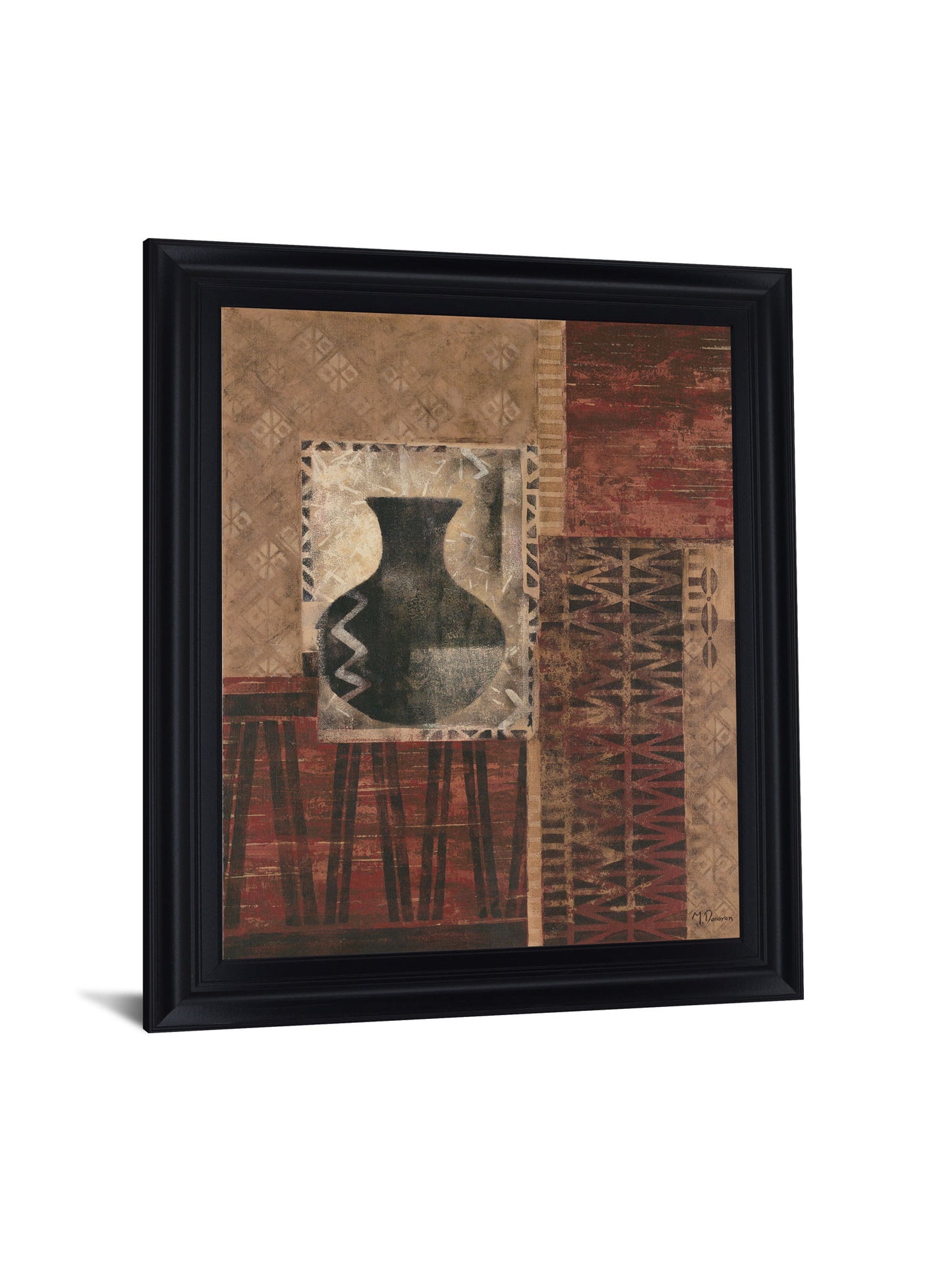 Earth Echoes - 28" x 34" Framed Wall Art - Dark Brown