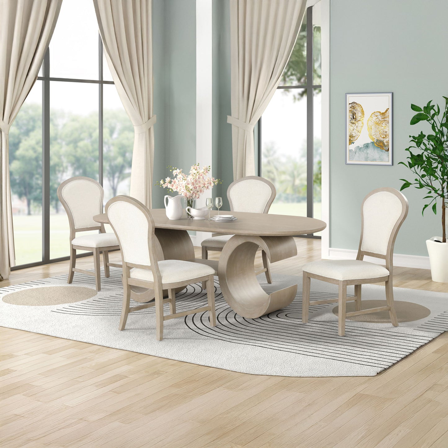 Gwendolyn - Oval Dining Table Set