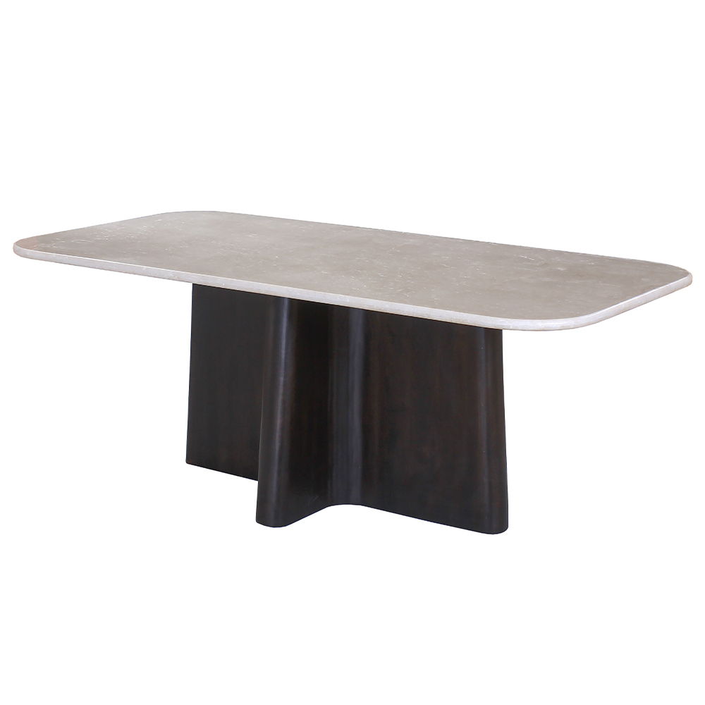 Jacory - Dining Table With Bottocino Marble Top - Espresso