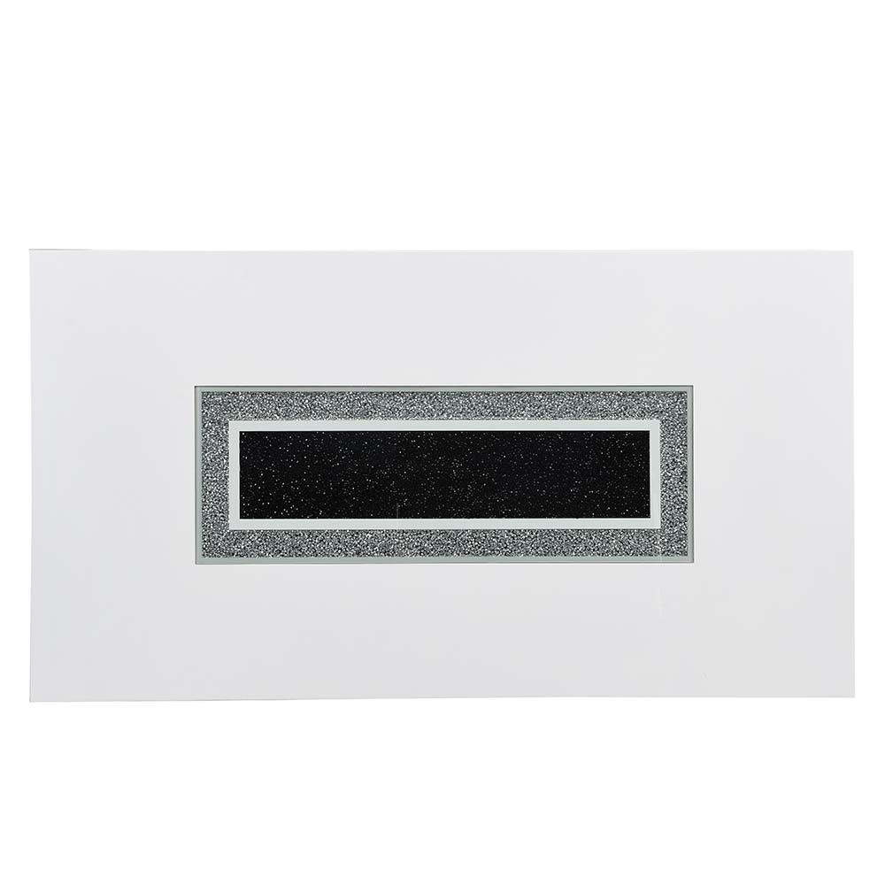 Elizaveta - Dining Table With Pedestal Base - Faux Crystal Diamonds & White High Gloss