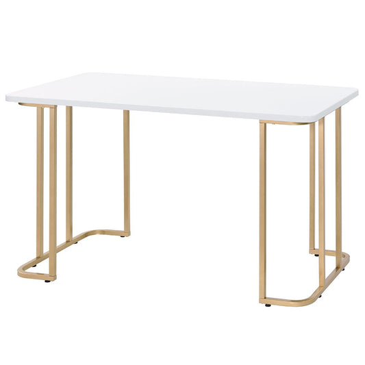 Estie - Writing Desk Same Ac00902) - White & Gold