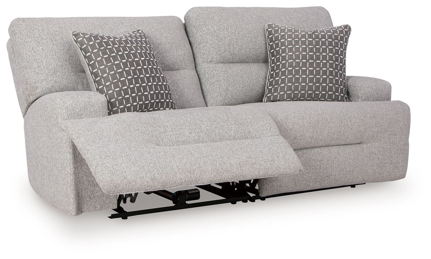 Acklen Place - 2-Piece Power Reclining Sectional Loveseat - Pewter