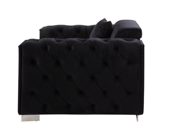 Trislar - Chair With Pillow Same Lv01399) - Black Velvet