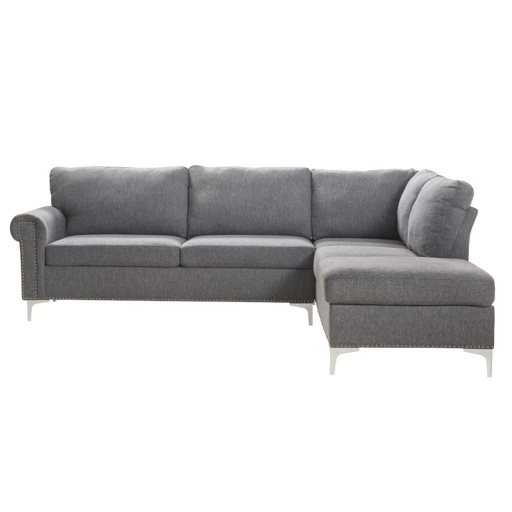 Melvyn - Sectional Sofa - Gray Fabric