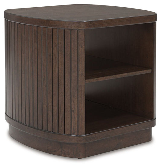 Korestone - Square End Table - Dark Brown