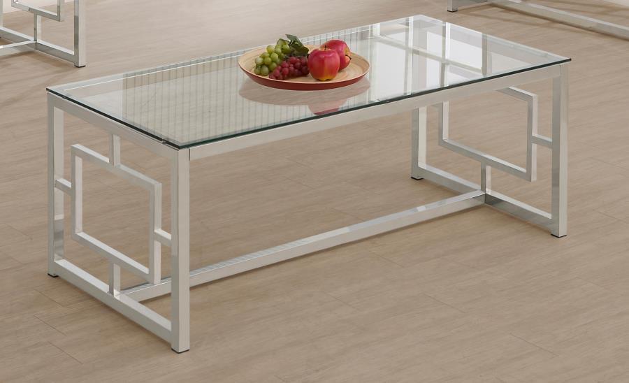 Merced - Glass Top Metal Table