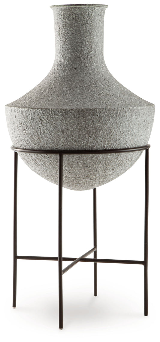Estonbank - Vase - 30" - Distressed Cream