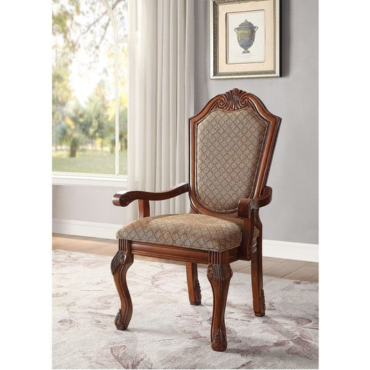 Chateau De Ville - Fabric Arm Chair Set of 2) - Cherry