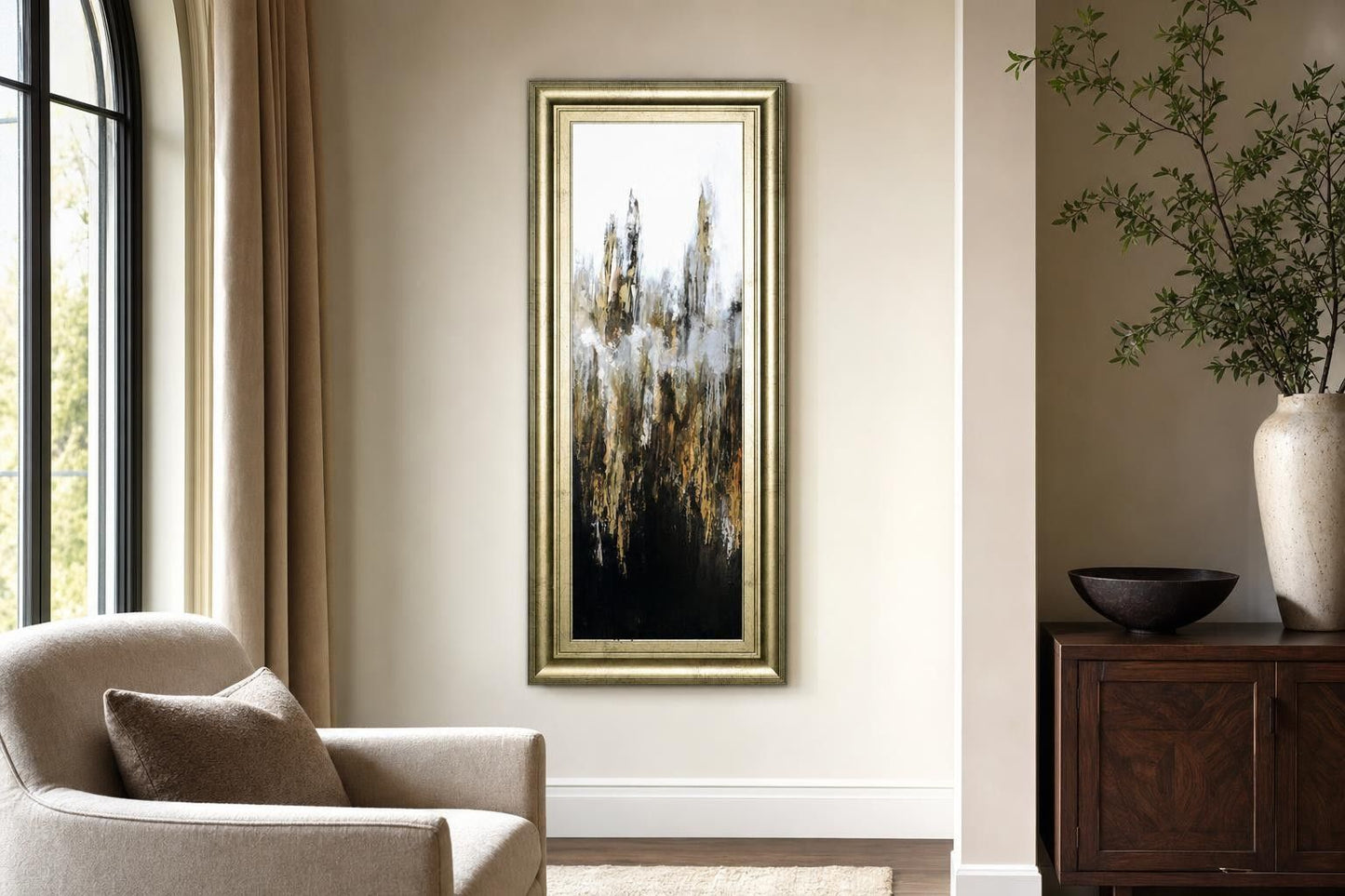 18x42 Metalico I By Leticia Herrera - Dark Gray