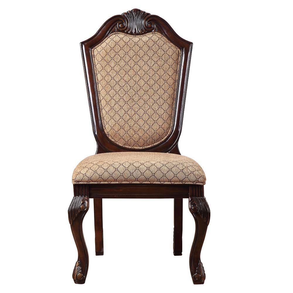 Chateau De Ville - Side Chair Set of 2) - Fabric & Espresso
