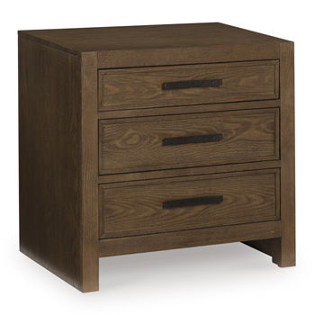 Lelander - Three Drawer Night Stand - Brown