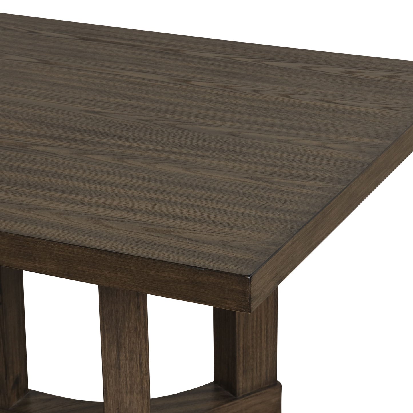 Cityscape - Rectangle Dining Table Top & Base - Dark Brown