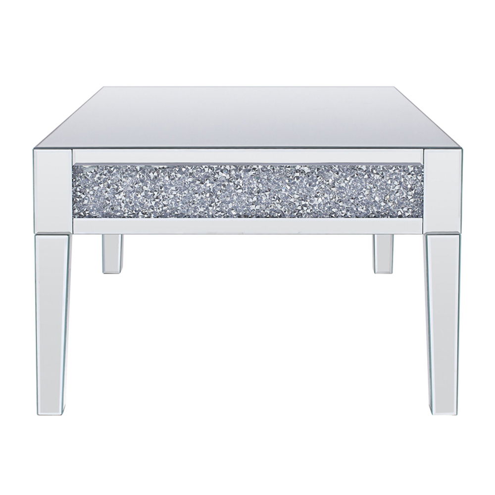 Noralie - Coffee Table - Mirrored & Faux Diamonds