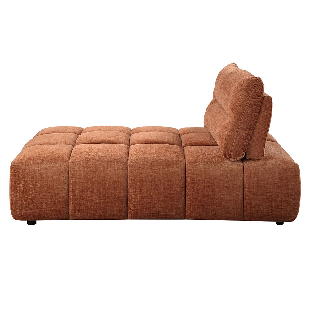 Loanna - Modular - Chaise - Coral Red Chenille
