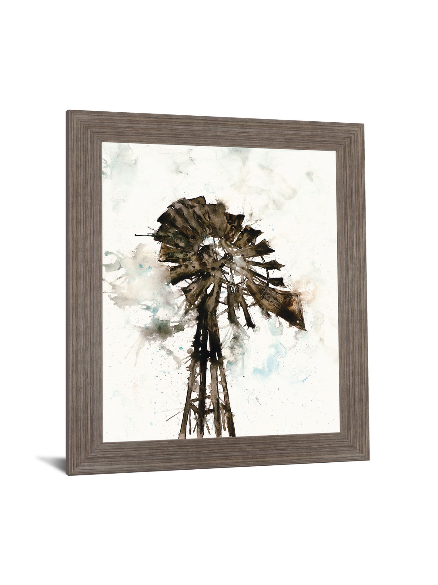 Weathered Blades - 28" x 34" Framed Wall Art - Dark Brown