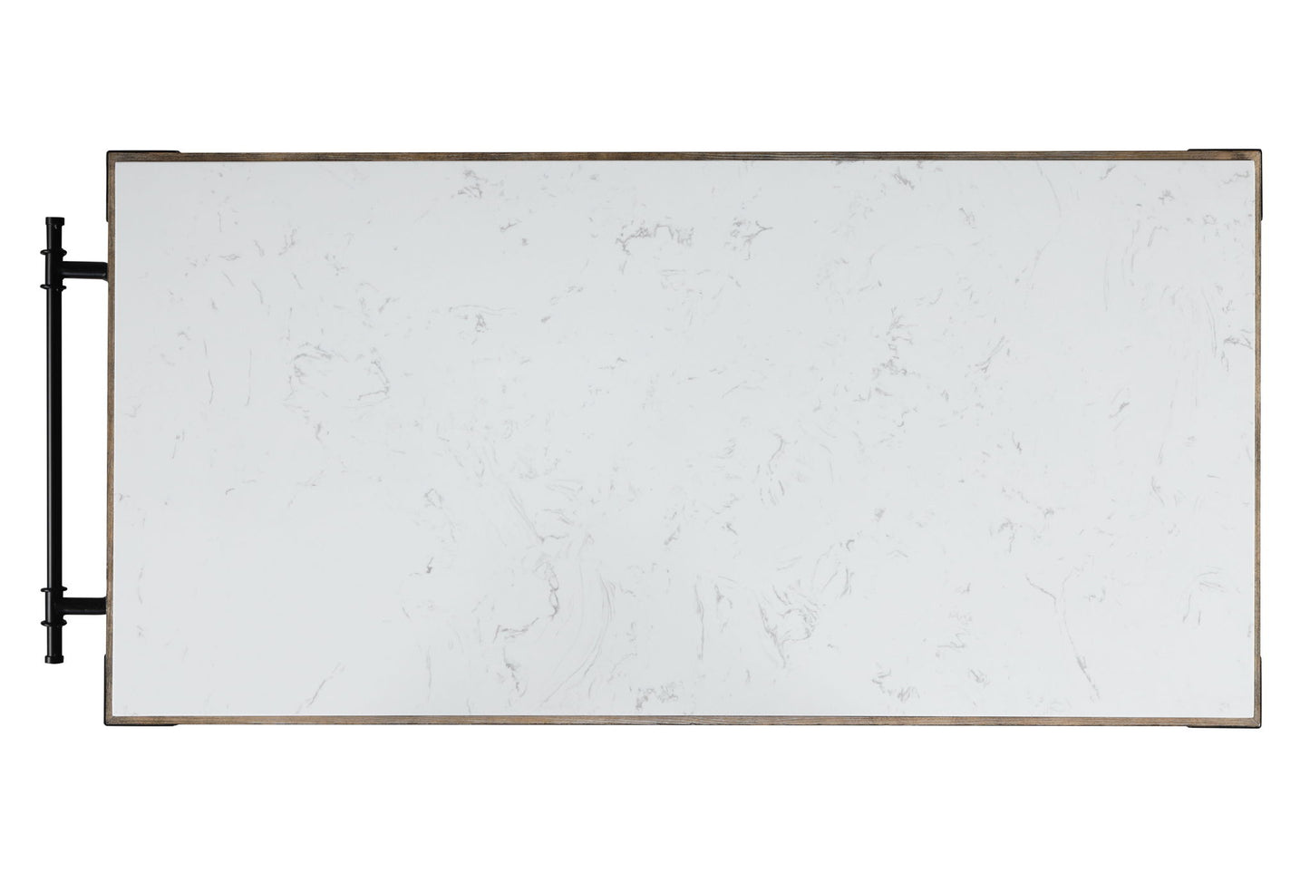 Alforvott - Kitchen Island - Marble Top & Weathered Gray