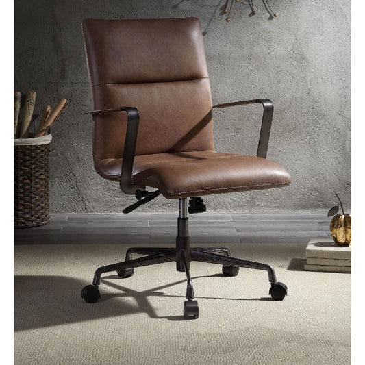 Indra - Office Chair - Vintage Chocolate Top Grain Leather